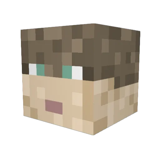 wendighost Minecraft avatar head, 3D render