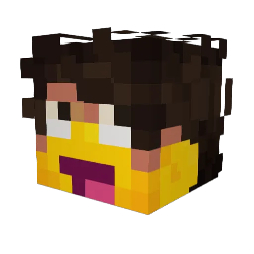 wendow Minecraft avatar head, 3D render