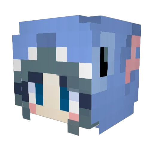 wendy_wang Minecraft avatar head, 3D render