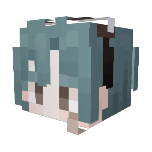 wene_k Minecraft avatar head, 3D render