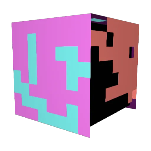wenf Minecraft avatar head, 3D render