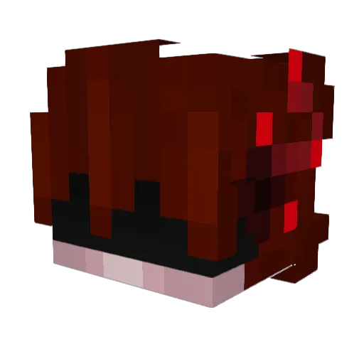 wenfts Minecraft avatar head, 3D render