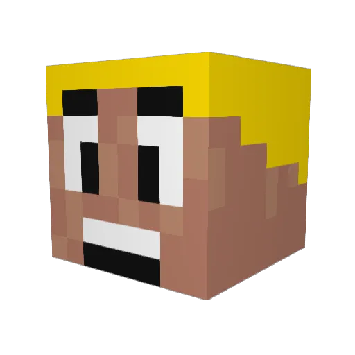 weniewiese Minecraft avatar head, 3D render