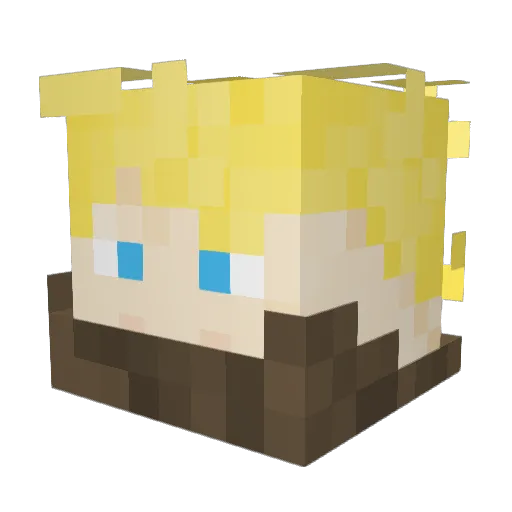wenimane Minecraft avatar head, 3D render