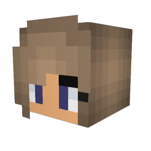 wentrakel Minecraft avatar head, 3D render