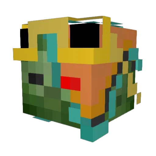 wenvdk Minecraft avatar head, 3D render