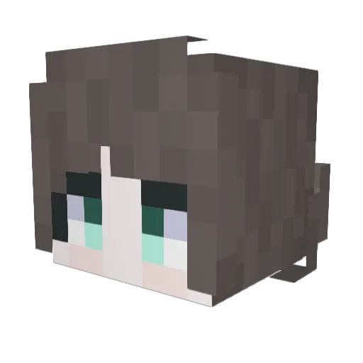 wenxuanpu_ Minecraft avatar head, 3D render
