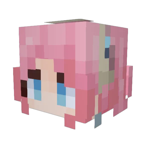 wenzi_away Minecraft avatar head, 3D render