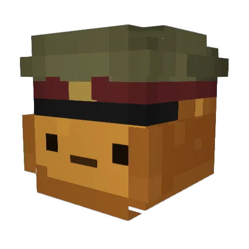 wepepan Minecraft avatar head, 3D render
