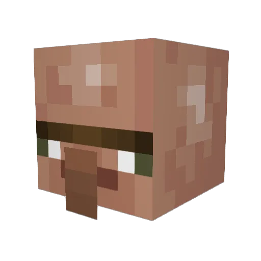 weppm Minecraft avatar head, 3D render