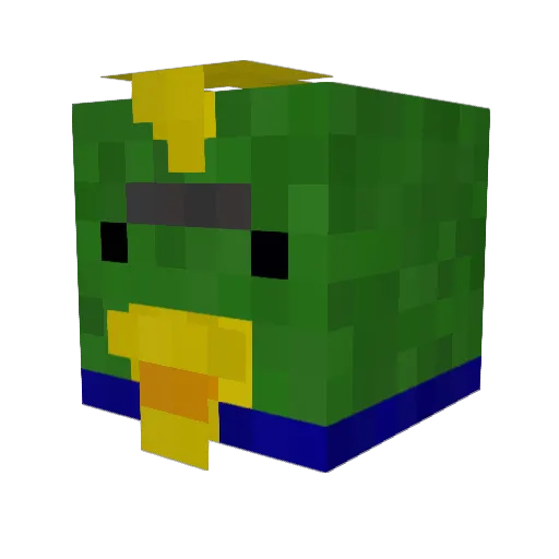 weq15 Minecraft avatar head, 3D render