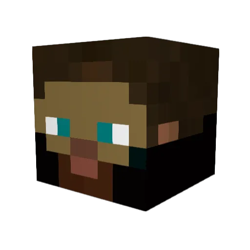 weqa1 Minecraft avatar head, 3D render