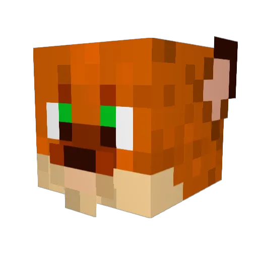 weramall Minecraft avatar head, 3D render