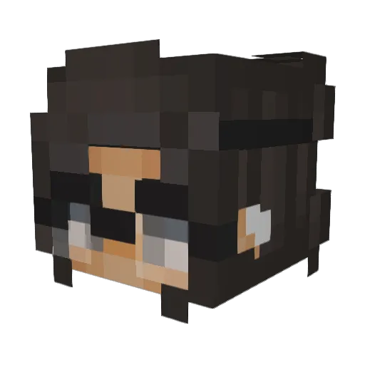 were_lulla Minecraft avatar head, 3D render