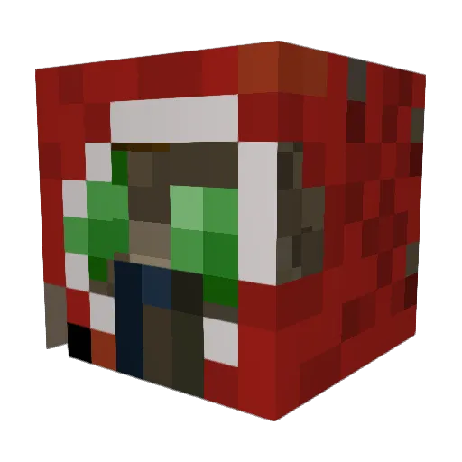 weredd12 Minecraft avatar head, 3D render