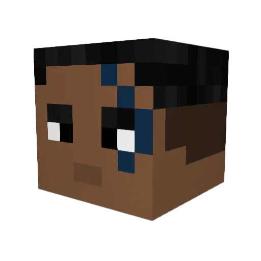 werelot Minecraft avatar head, 3D render