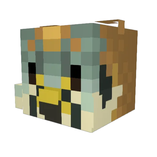 weremars Minecraft avatar head, 3D render