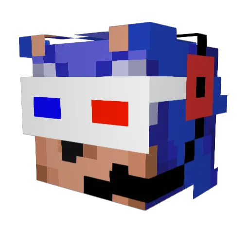 weresonic11 Minecraft avatar head, 3D render