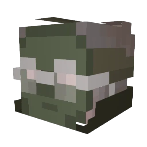 wereteli Minecraft avatar head, 3D render