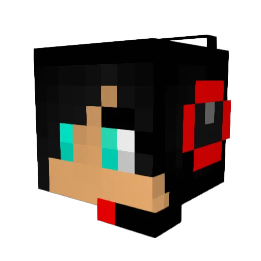weridosunite Minecraft avatar head, 3D render