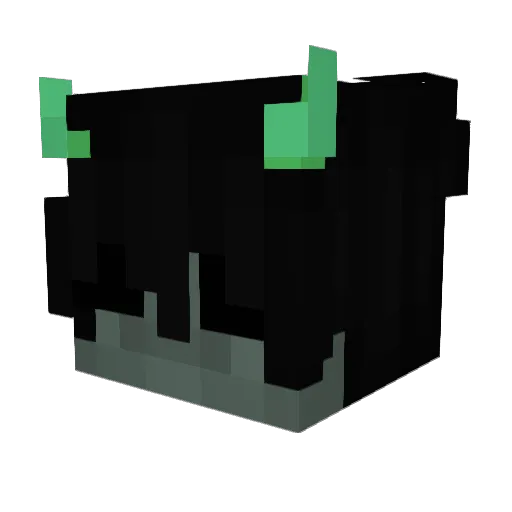 werlock Minecraft avatar head, 3D render