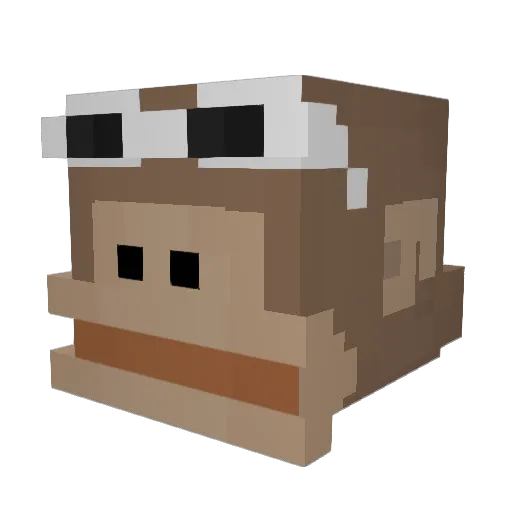 werner_06 Minecraft avatar head, 3D render