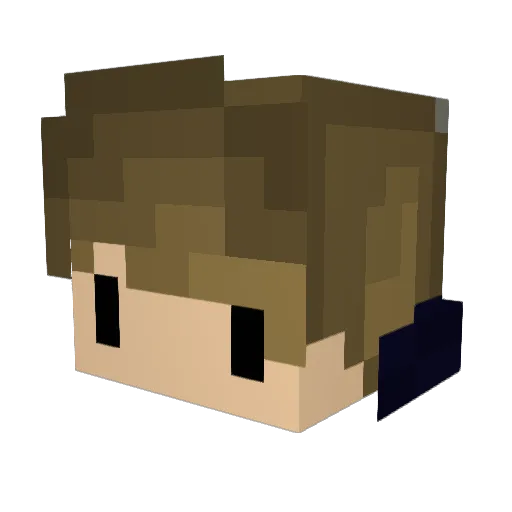 weromag Minecraft avatar head, 3D render