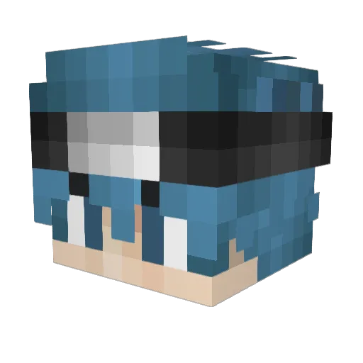 wert66 Minecraft avatar head, 3D render