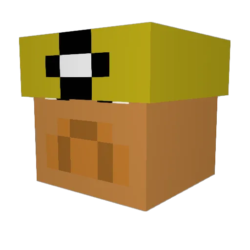 wert795 Minecraft avatar head, 3D render