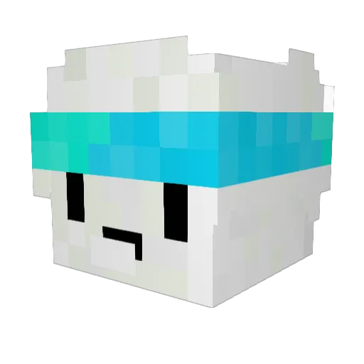 wertaries Minecraft avatar head, 3D render