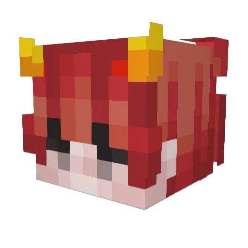 wertdf Minecraft avatar head, 3D render