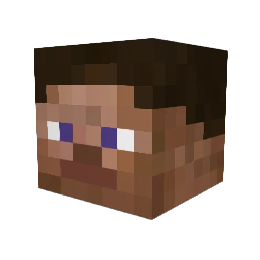wertermeloon Minecraft avatar head, 3D render