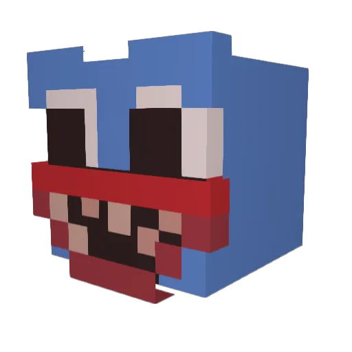 wertiksa Minecraft avatar head, 3D render