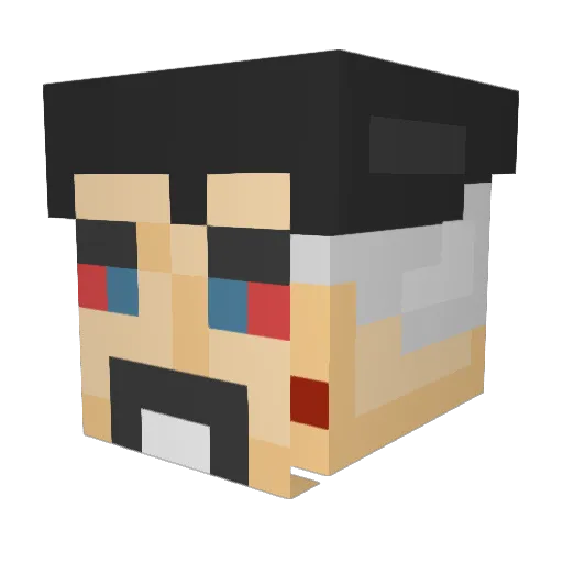 wertillion Minecraft avatar head, 3D render