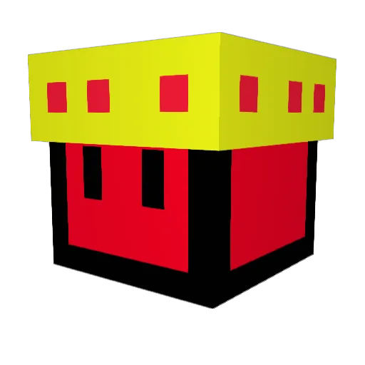wertrt Minecraft avatar head, 3D render