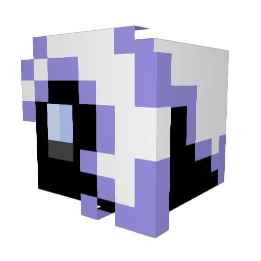 wertwok Minecraft avatar head, 3D render