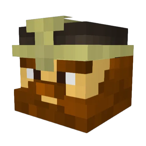 werty29 Minecraft avatar head, 3D render