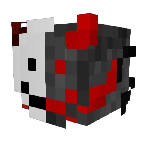 wertyhutty Minecraft avatar head, 3D render