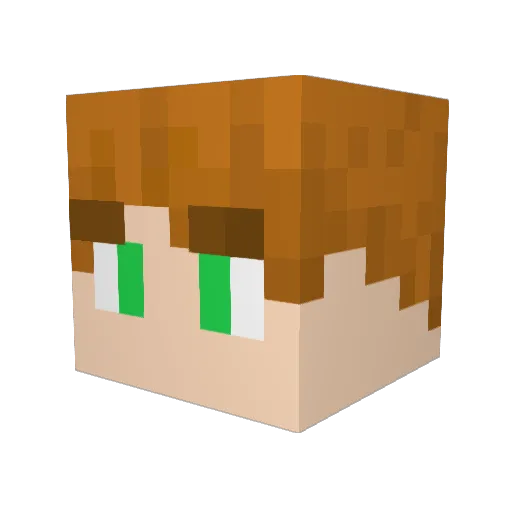 wertys333 Minecraft avatar head, 3D render