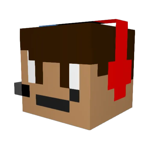 wertytus Minecraft avatar head, 3D render