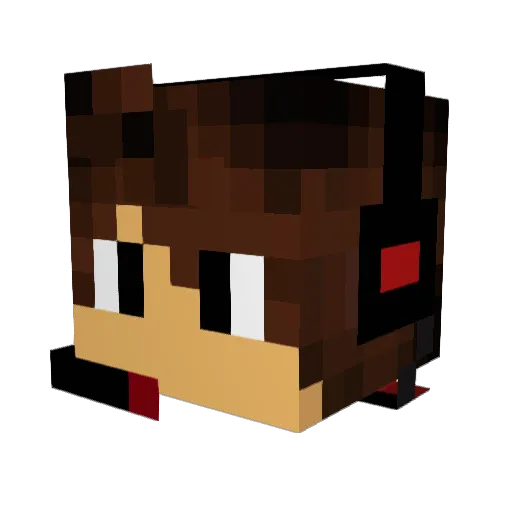 wervu Minecraft avatar head, 3D render