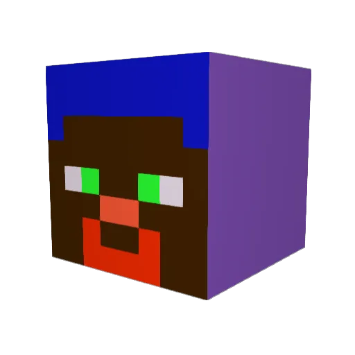 werwet8 Minecraft avatar head, 3D render