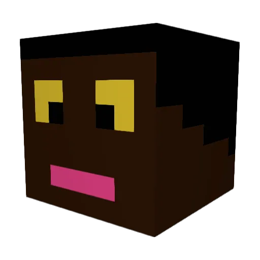 wes525 Minecraft avatar head, 3D render