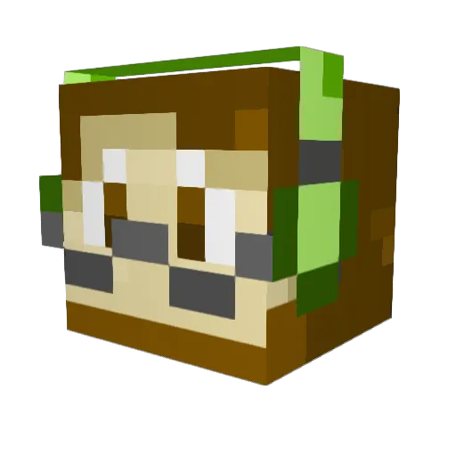 wesdbr Minecraft avatar head, 3D render