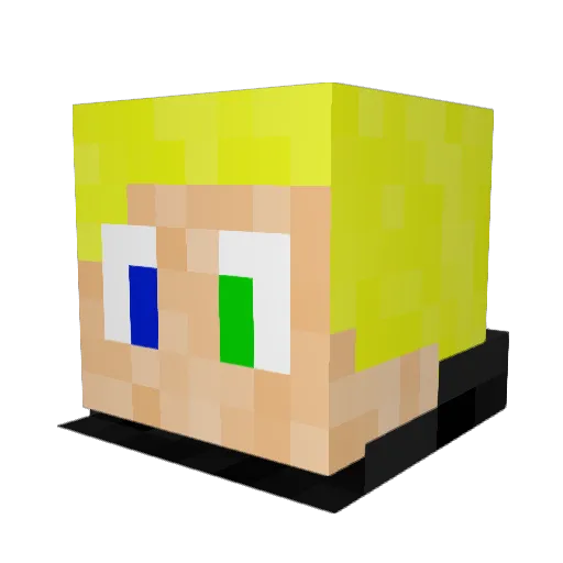 wesleier22 Minecraft avatar head, 3D render