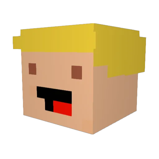 weslito_ Minecraft avatar head, 3D render