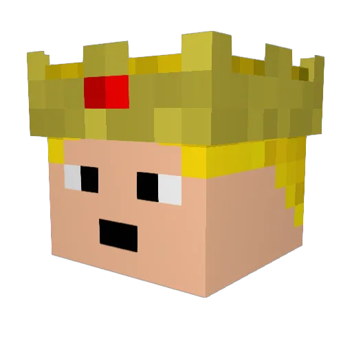 wesowes Minecraft avatar head, 3D render
