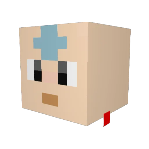 wessie7 Minecraft avatar head, 3D render