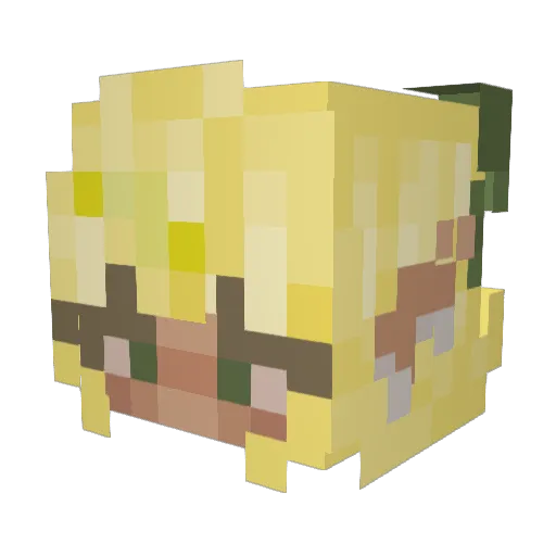 west9797 Minecraft avatar head, 3D render