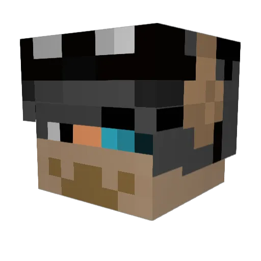 western43 Minecraft avatar head, 3D render